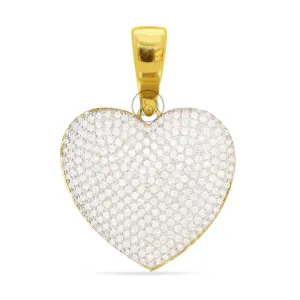 10K Yellow Gold Heart Pendant With 0.85CT Diamonds