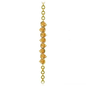 1.55 Carat 14K Solid Yellow Gold Bracelet Natural Citrine