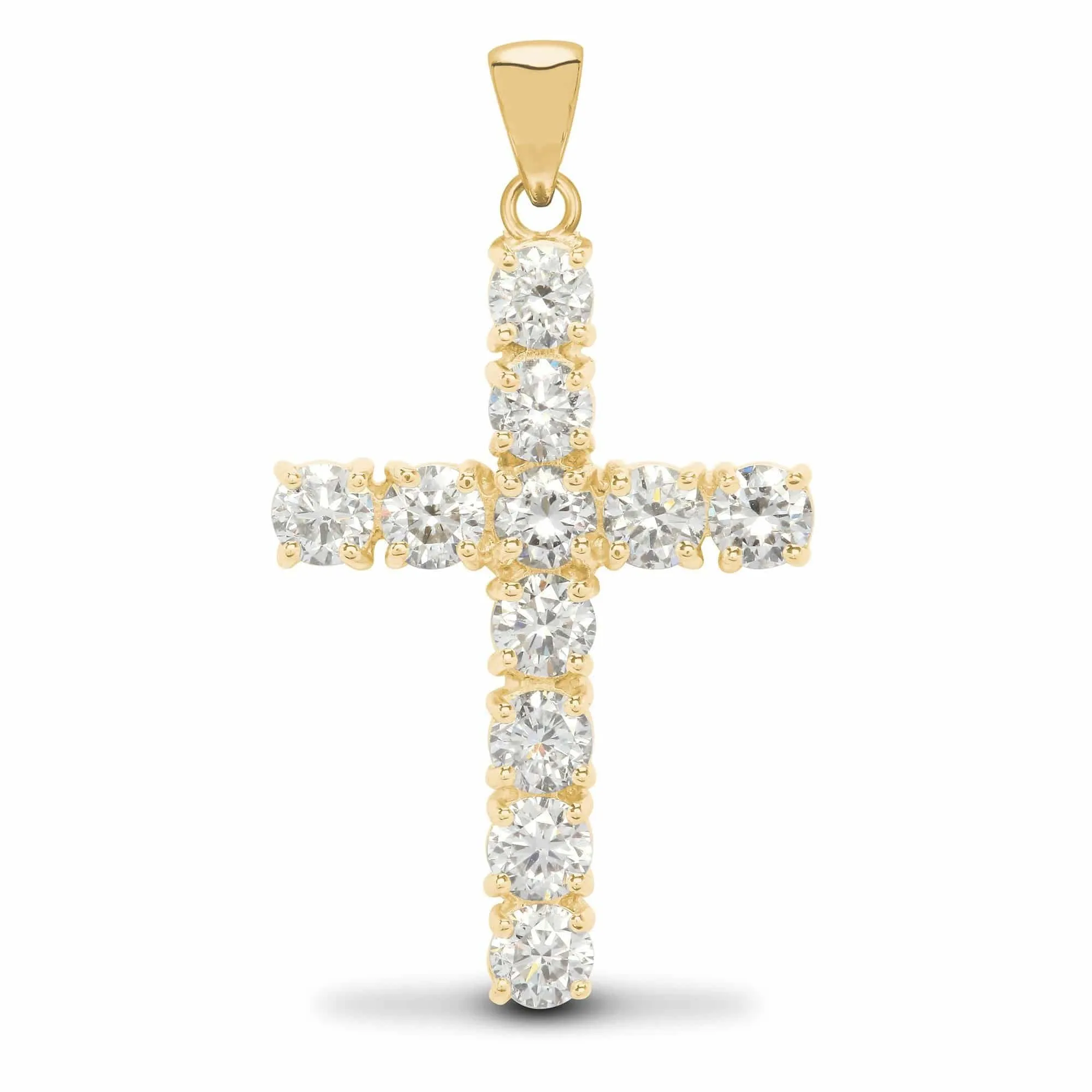 18ct Yellow Gold Diamond Cross