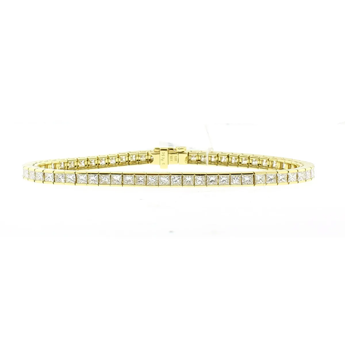 18K Yellow Gold Diamond Tennis Bracelet