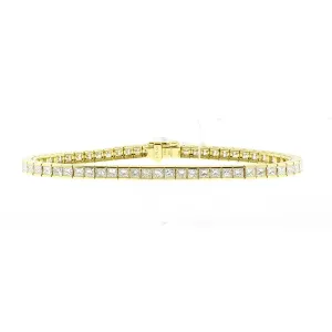 18K Yellow Gold Diamond Tennis Bracelet