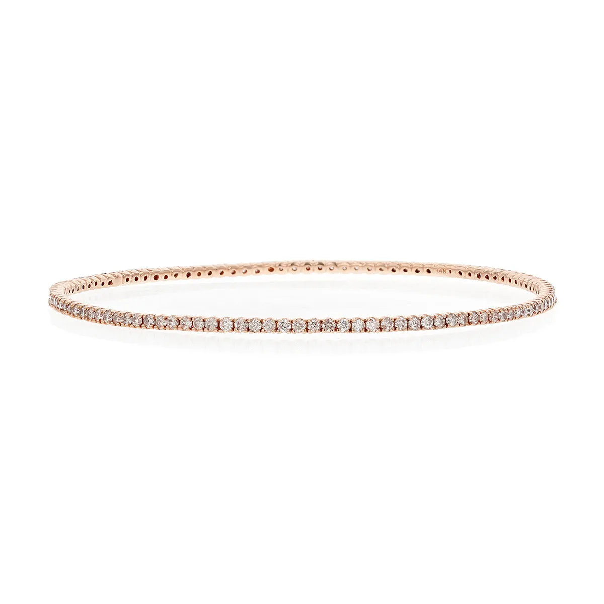 2.25 Carat Diamond Rose Gold Tennis Bracelet