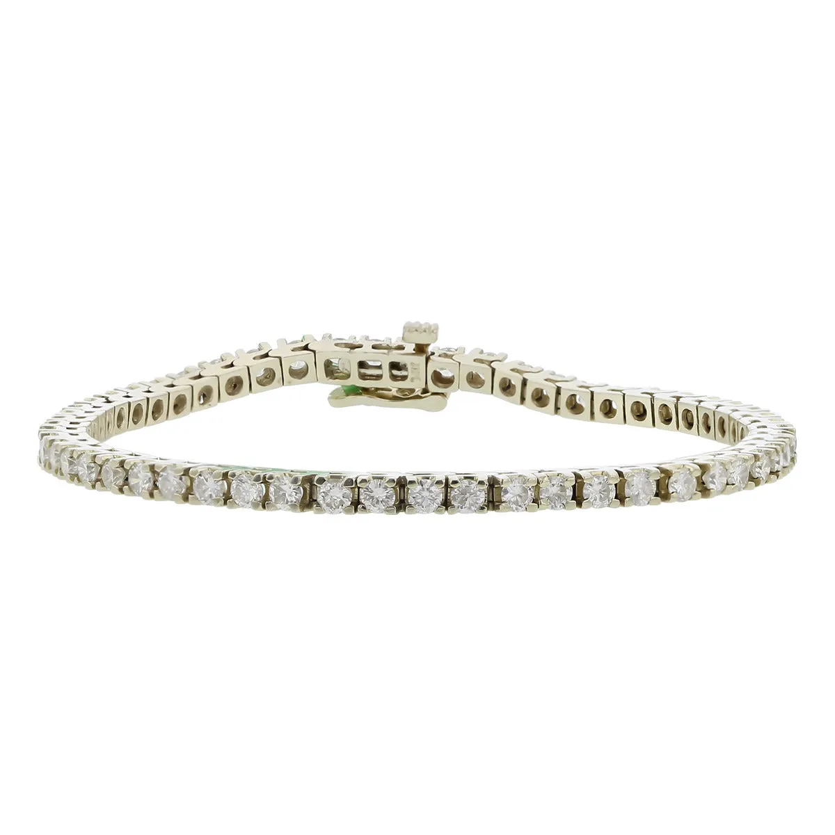 4.00-Carat Diamond 14K Gold Tennis Bracelet