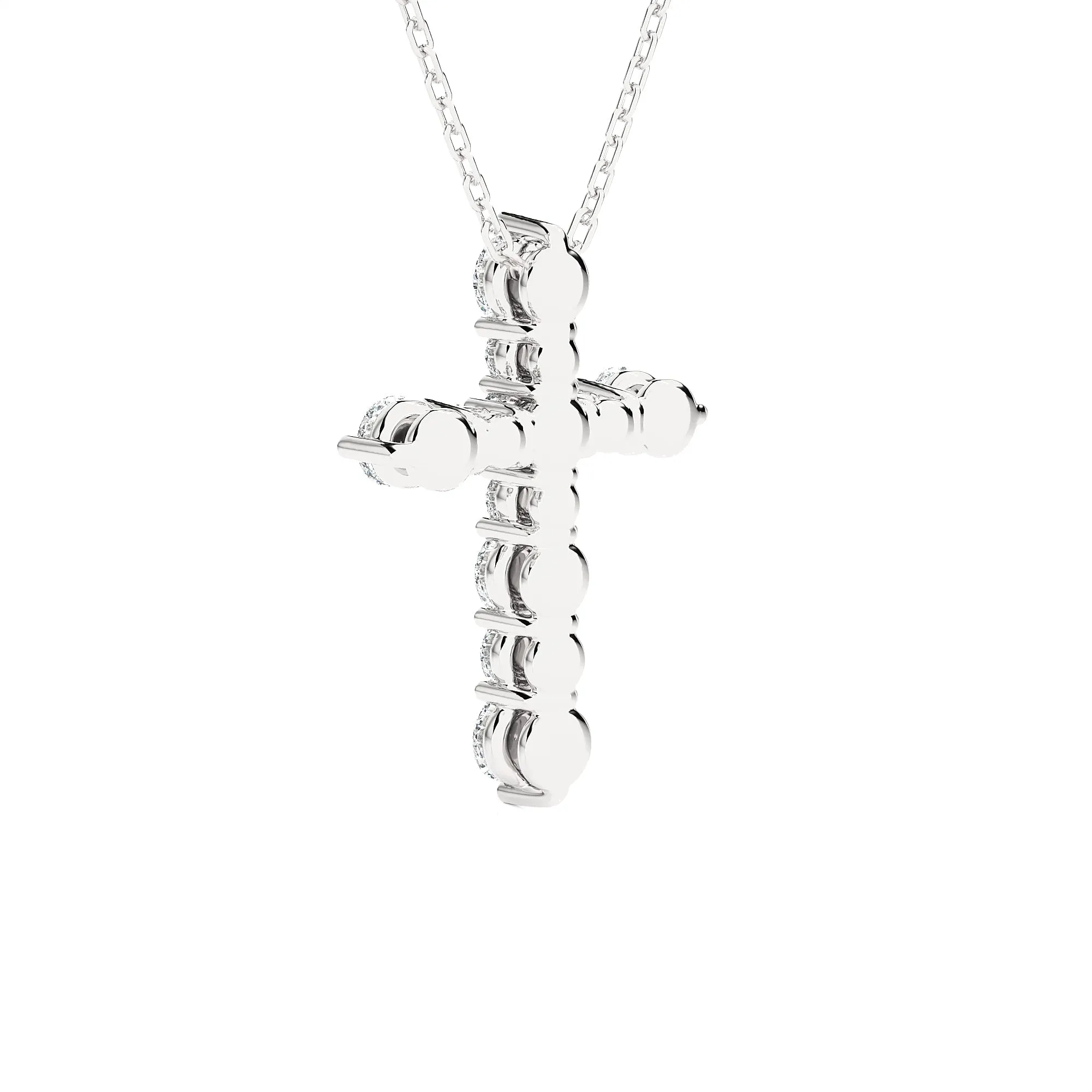 5/8 ctw Round Lab Grown Diamond Cross Pendant