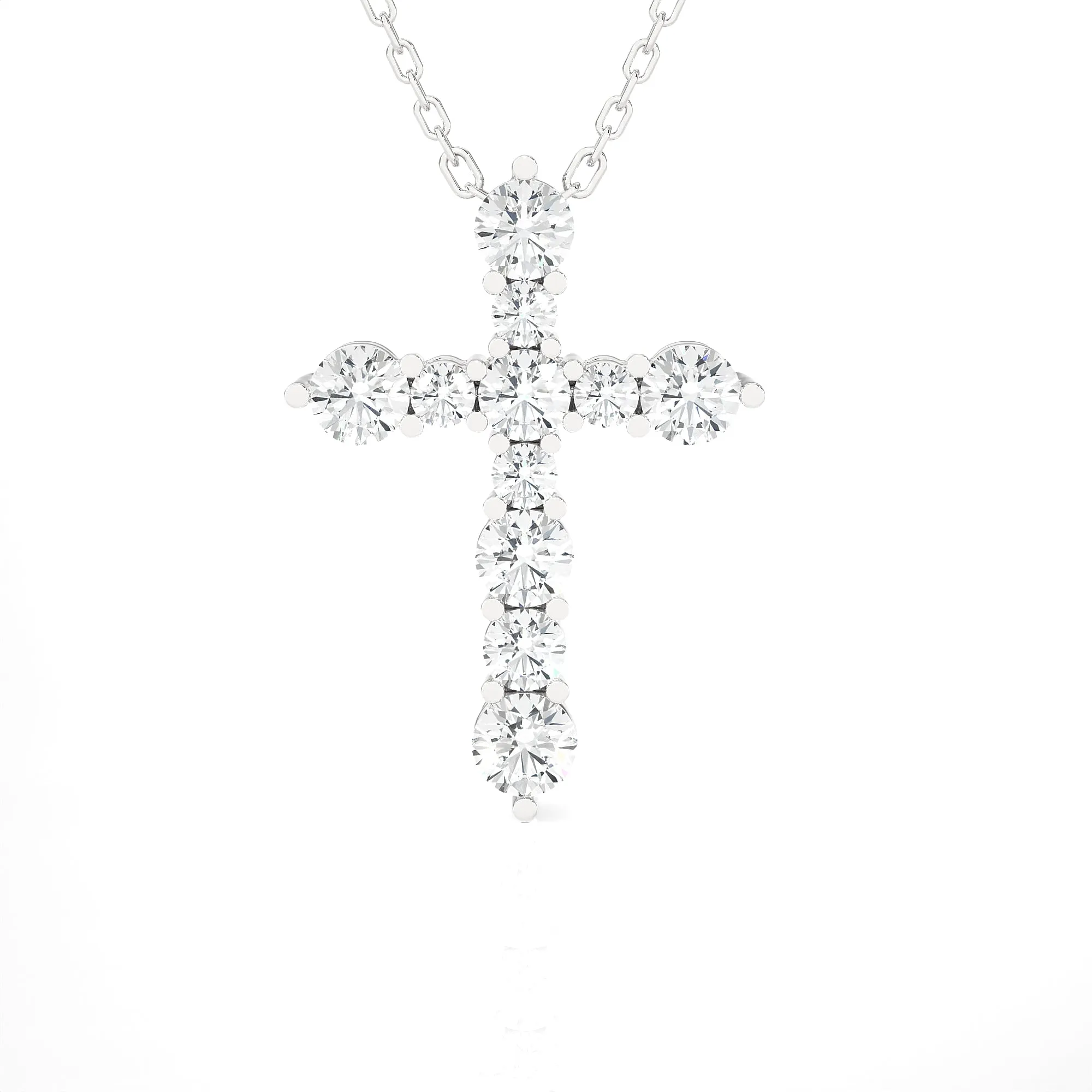 5/8 ctw Round Lab Grown Diamond Cross Pendant