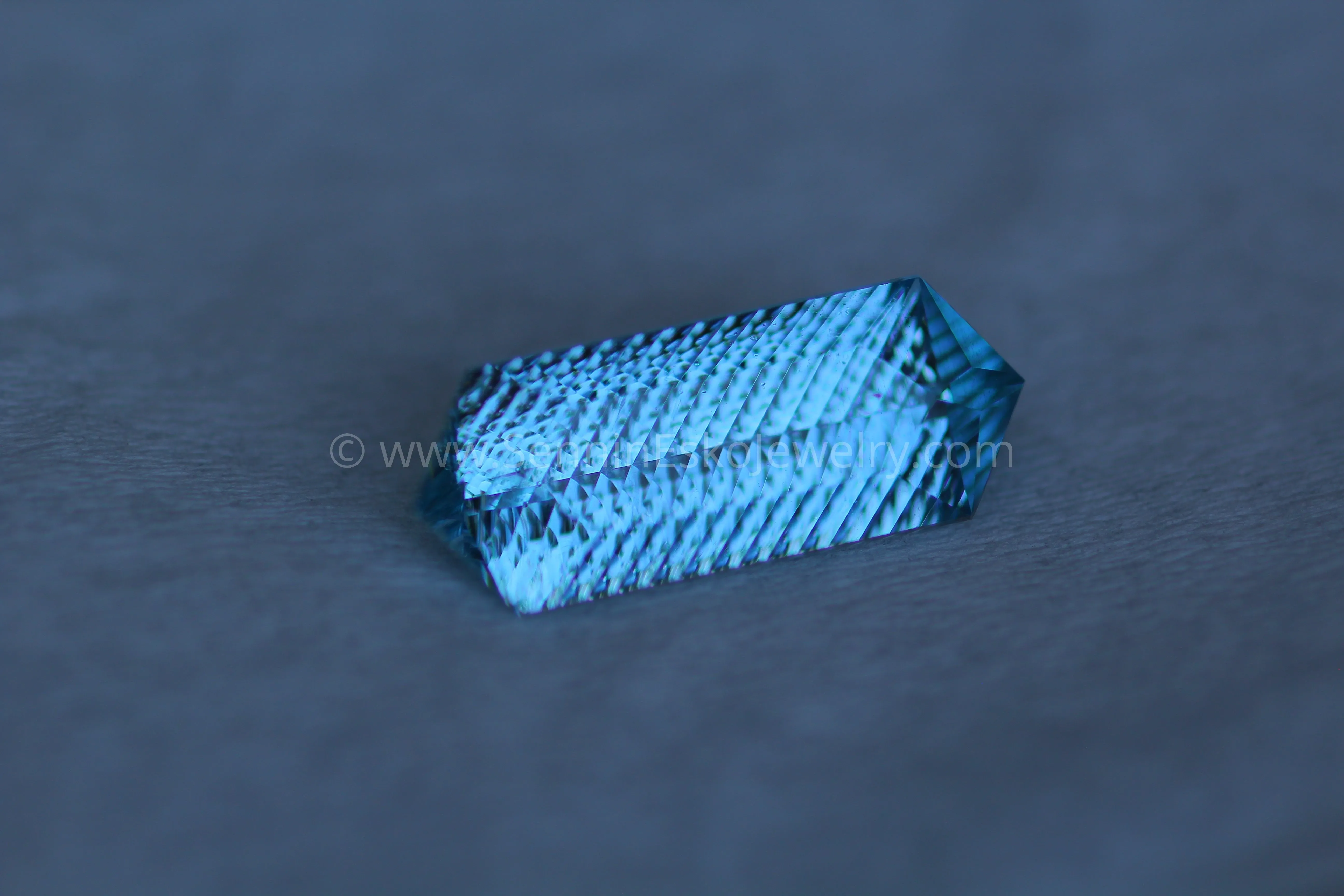 6.2 Carat Aquamarine Long Hexagon - 19.8x7.7mm - Water Cut