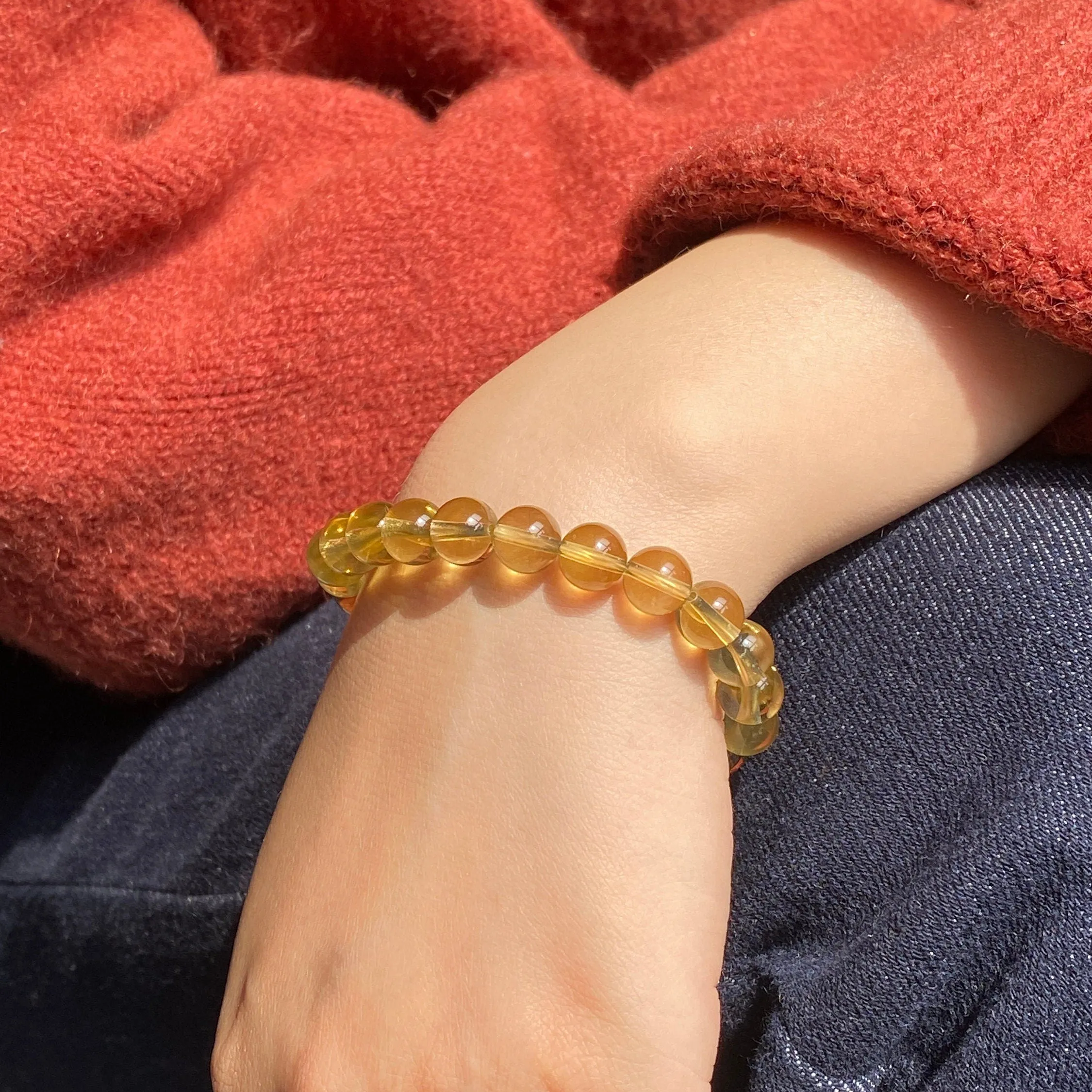 8mm/10mm Libya Citrine Crystal Bracelet Round beads Energy Gemstone Loose Beads DIY Jewelry Making Design for Bracelet