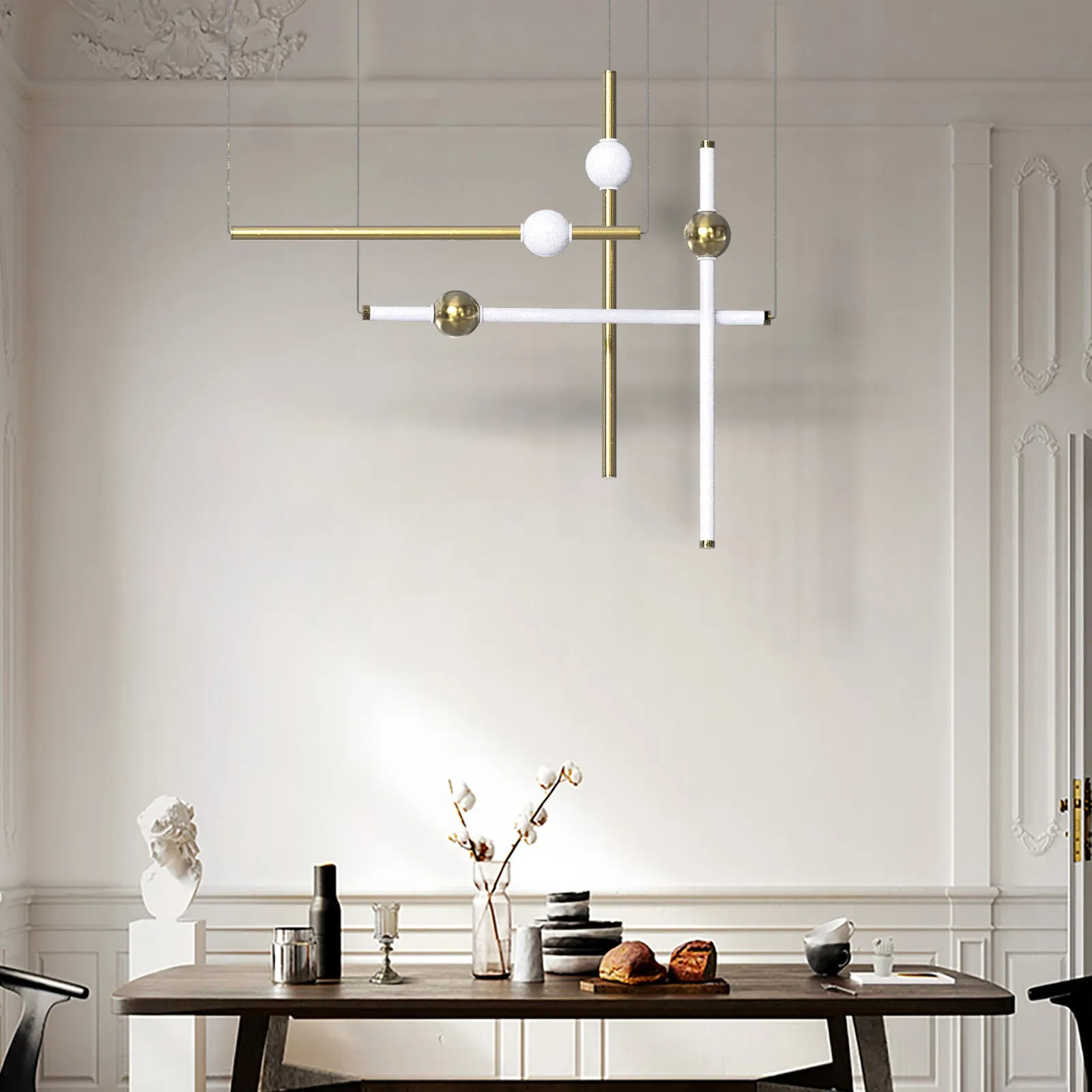 AFFINITY LED Contemporary Nordic Style Pendant Light Ceiling Type 60W 3000K Aged Brass