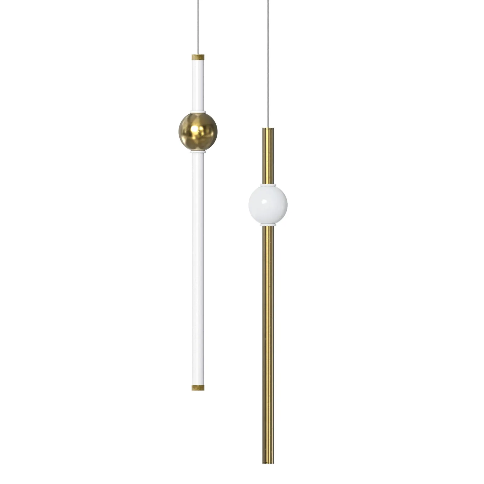 AFFINITY LED Contemporary Nordic Style Pendant Light Ceiling Type 60W 3000K Aged Brass