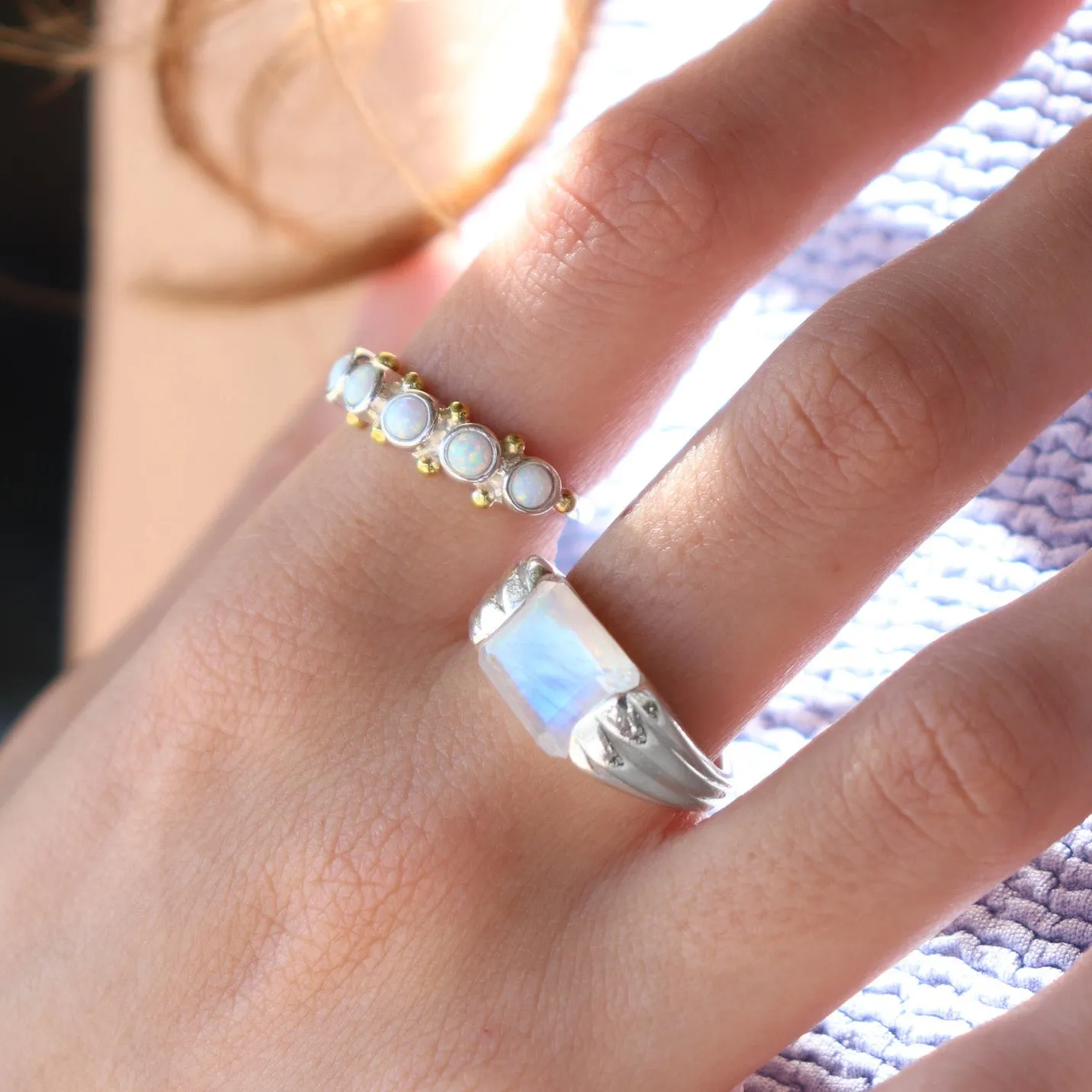 Alchemy Moonstone Silver Ring