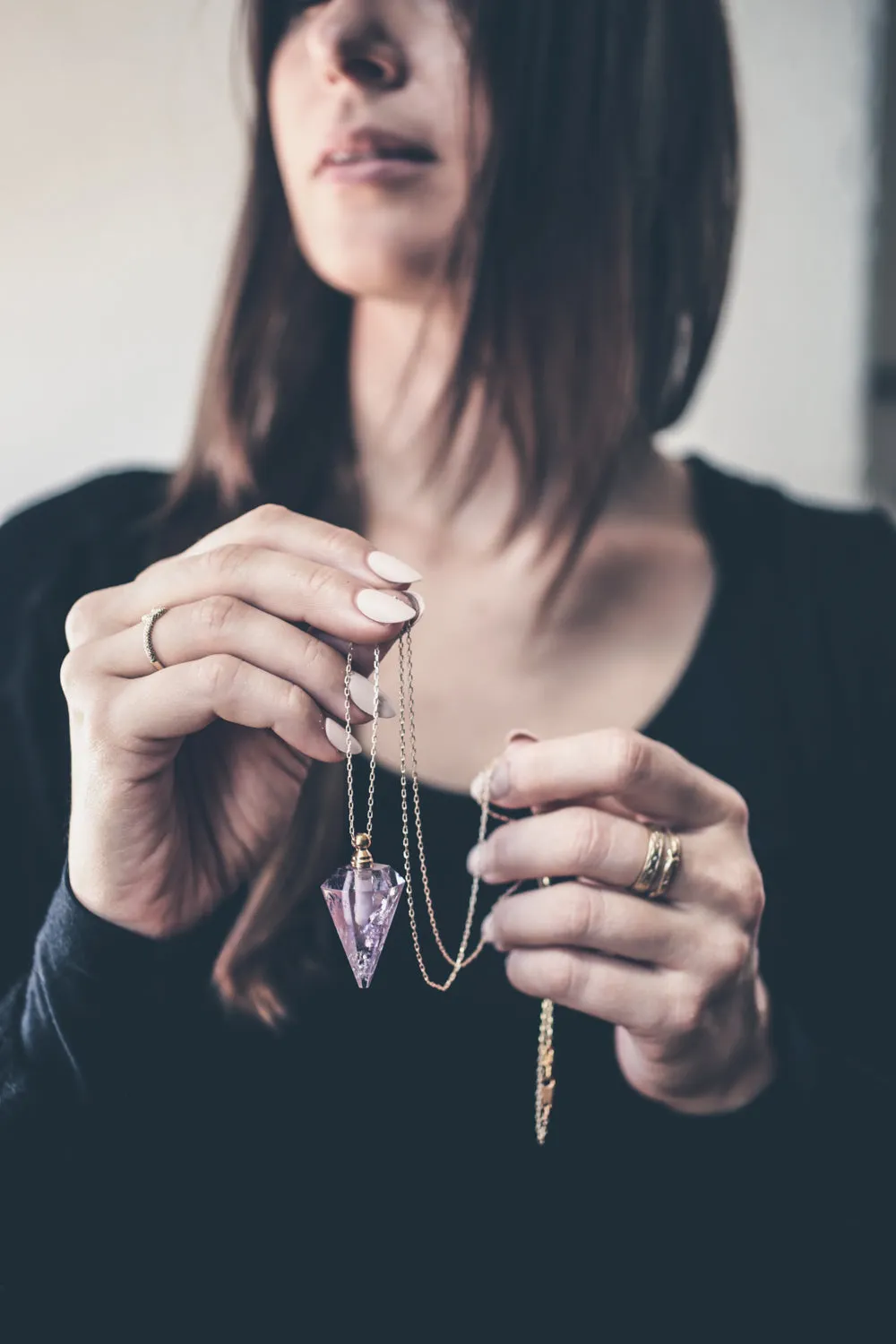 Amethyst Quartz Vessel Perfume Amulet