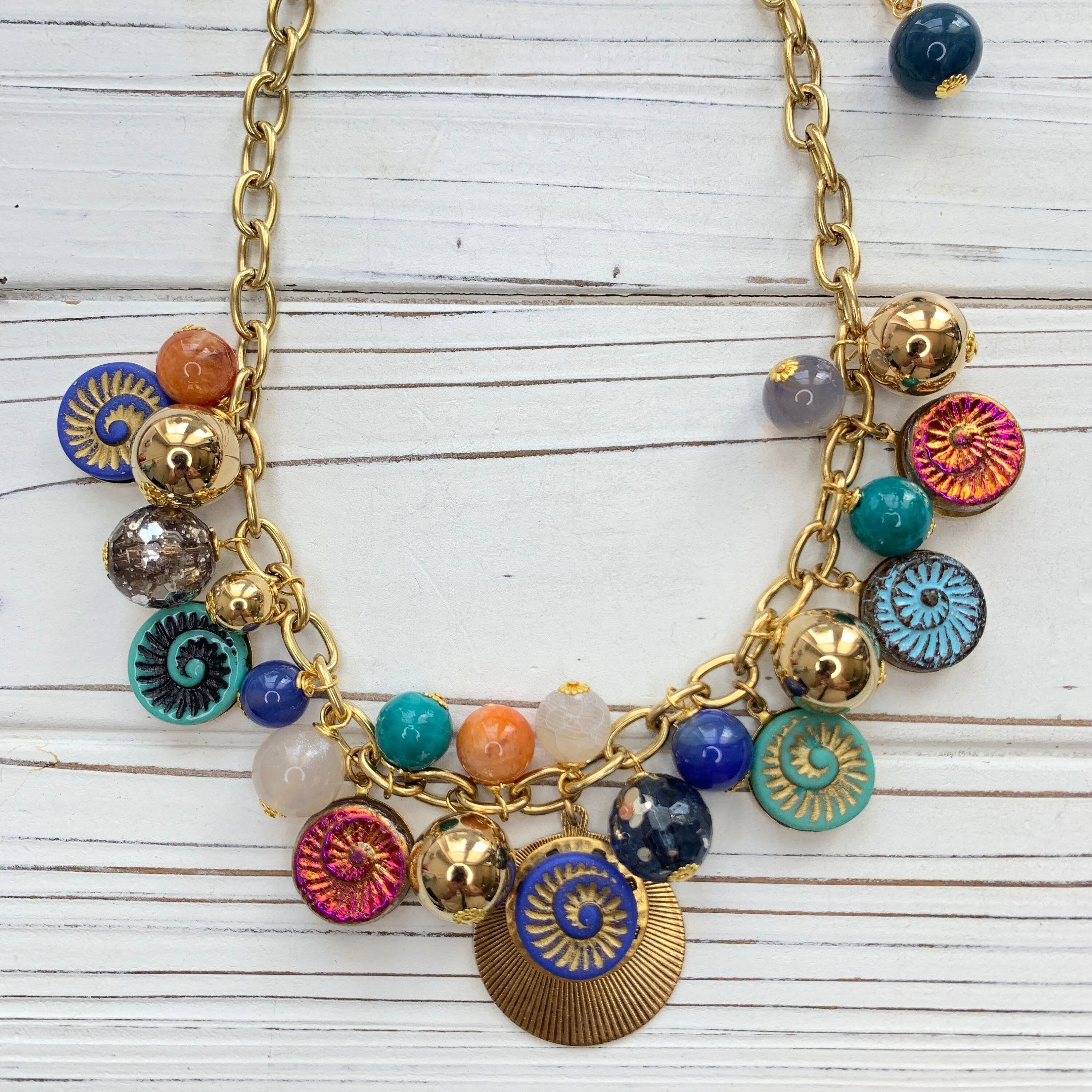 Ammonite Charm Necklace