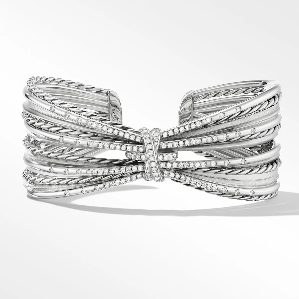 Angelika Four Point Cuff Bracelet with Pave Diamonds