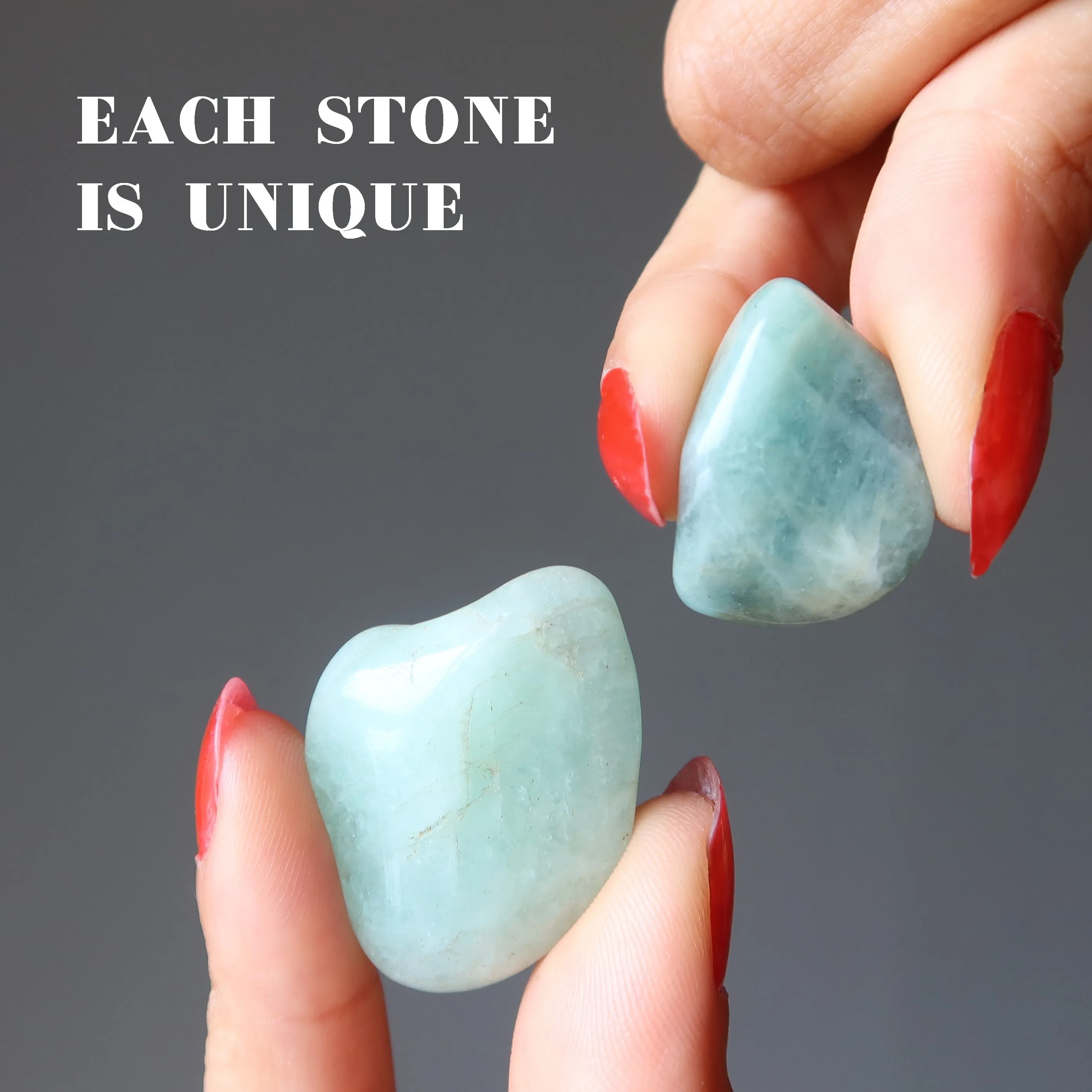 Aquamarine Tumbled Stones Paradise Blue-Green