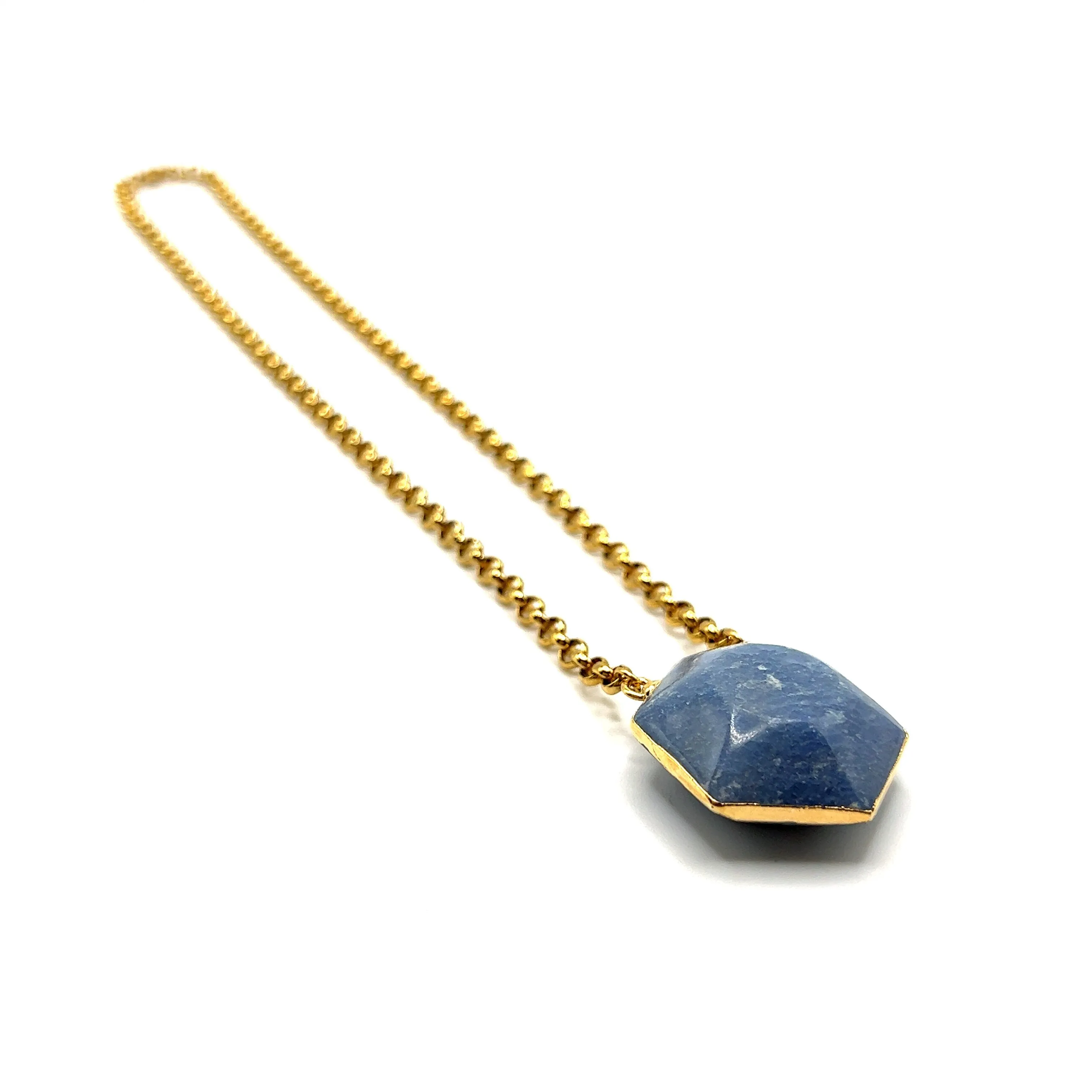 Astris Gold Gemstone Hexagon Necklace