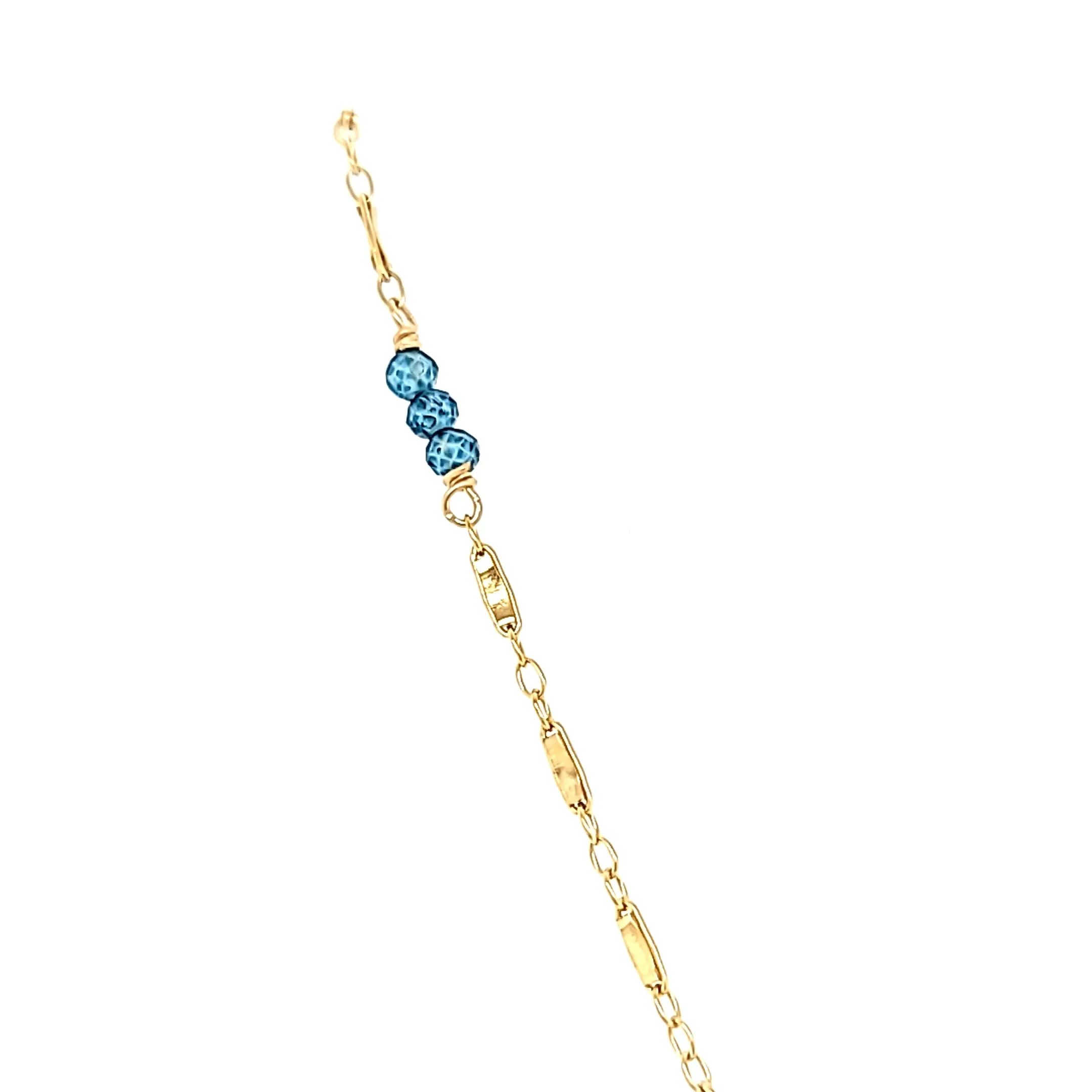 AVF Gold Kyanite Drop Necklace (SI2985)