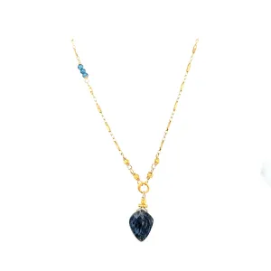 AVF Gold Kyanite Drop Necklace (SI2985)