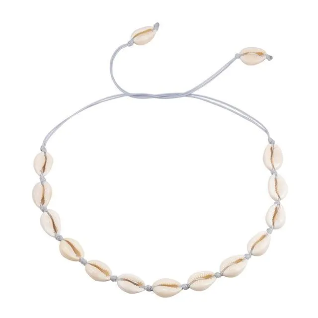 Beach Seashell Choker Beaded Necklace