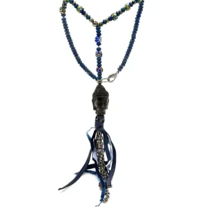 Beaded Agates Buddha Necklace