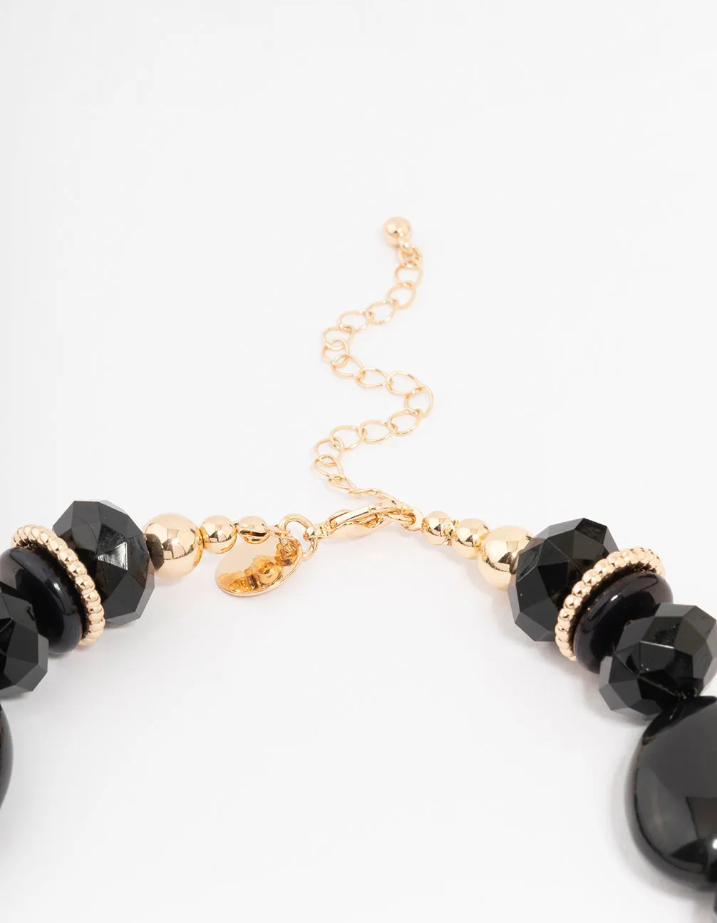 Beaded Black Statement Necklace