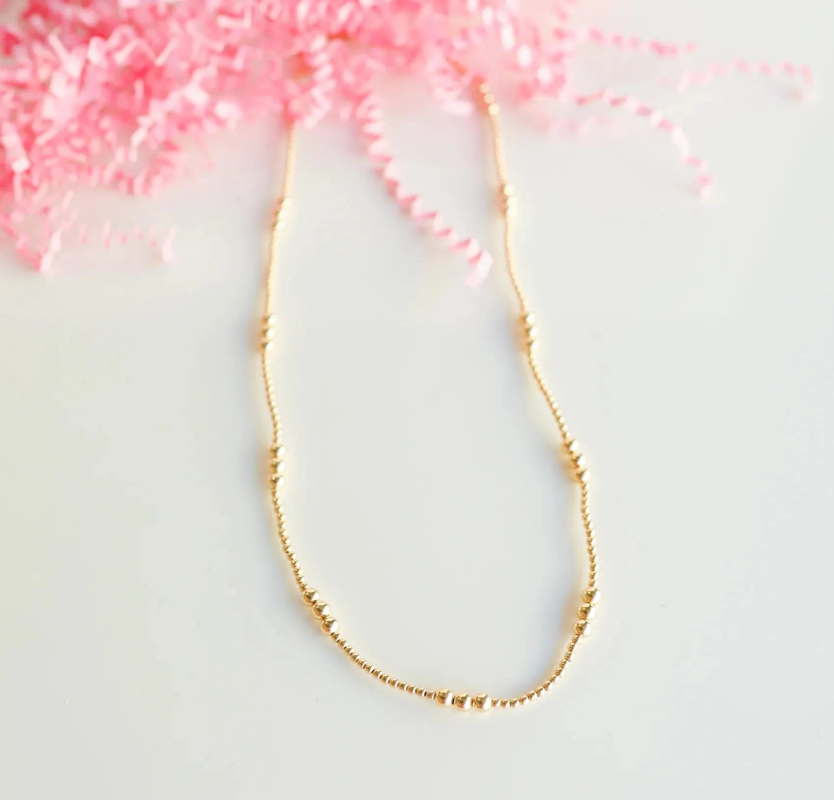 Beaded Blondes | ILY Gold Beaded Necklace