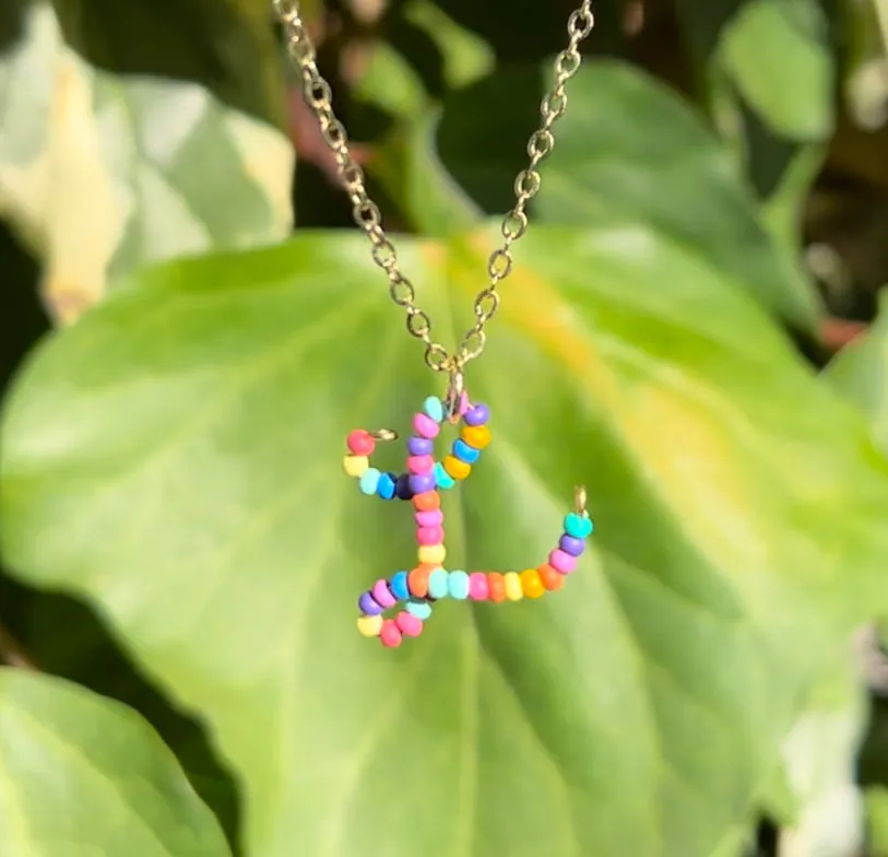 Beaded Initial Necklace