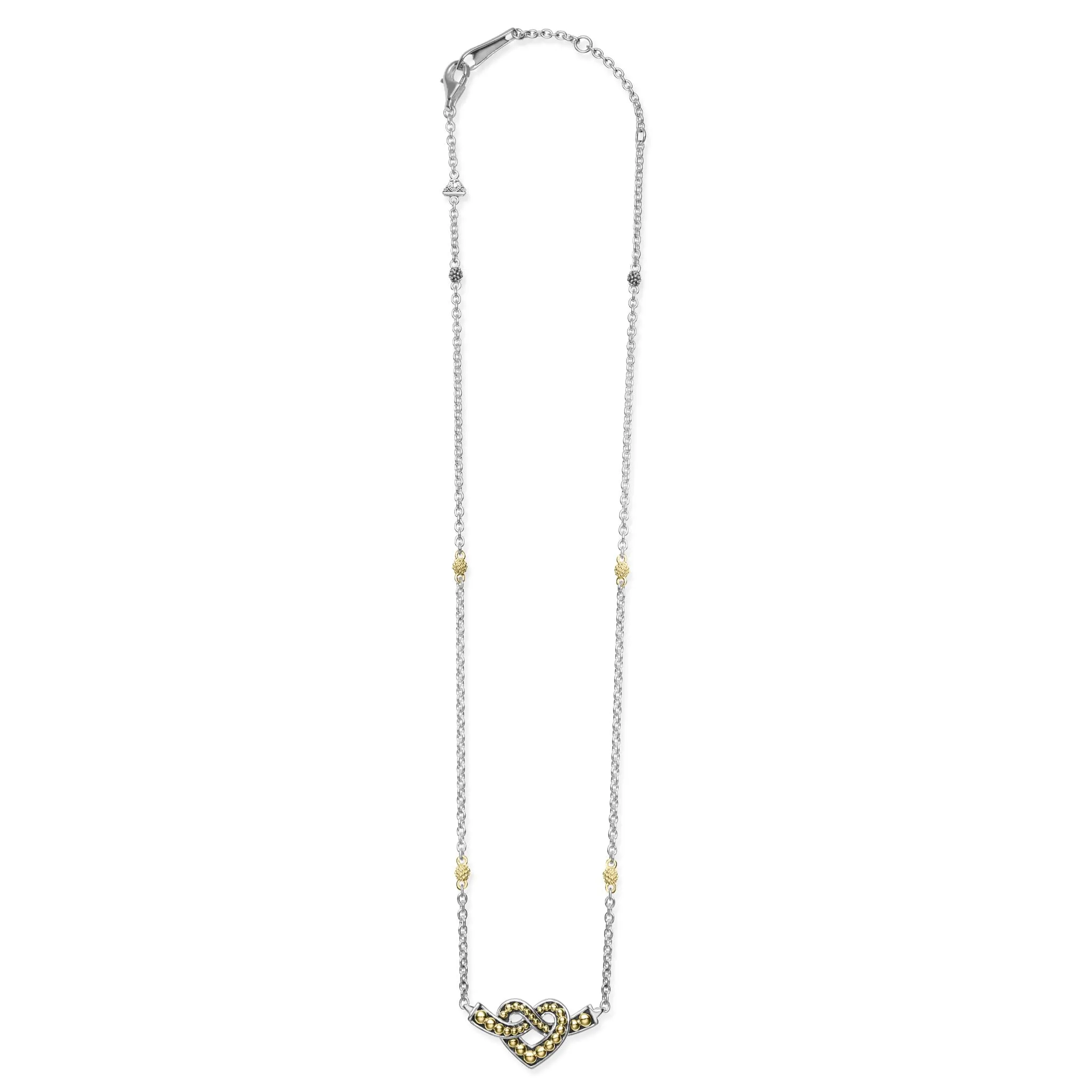 Beloved Two-Tone Heart Chain Necklace