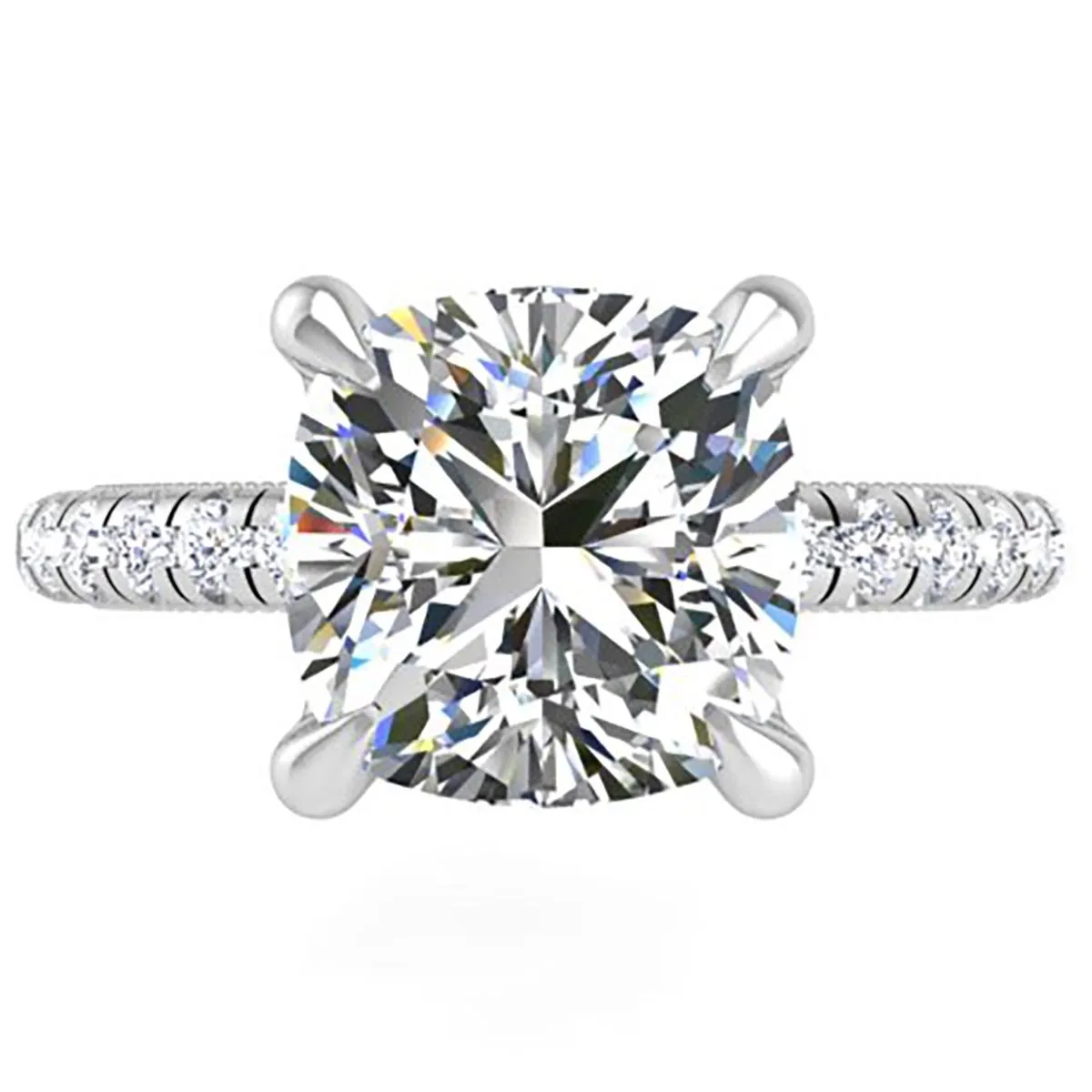 Ben Garelick 4 Carat Cushion Cut Orion Diamond Engagement Ring