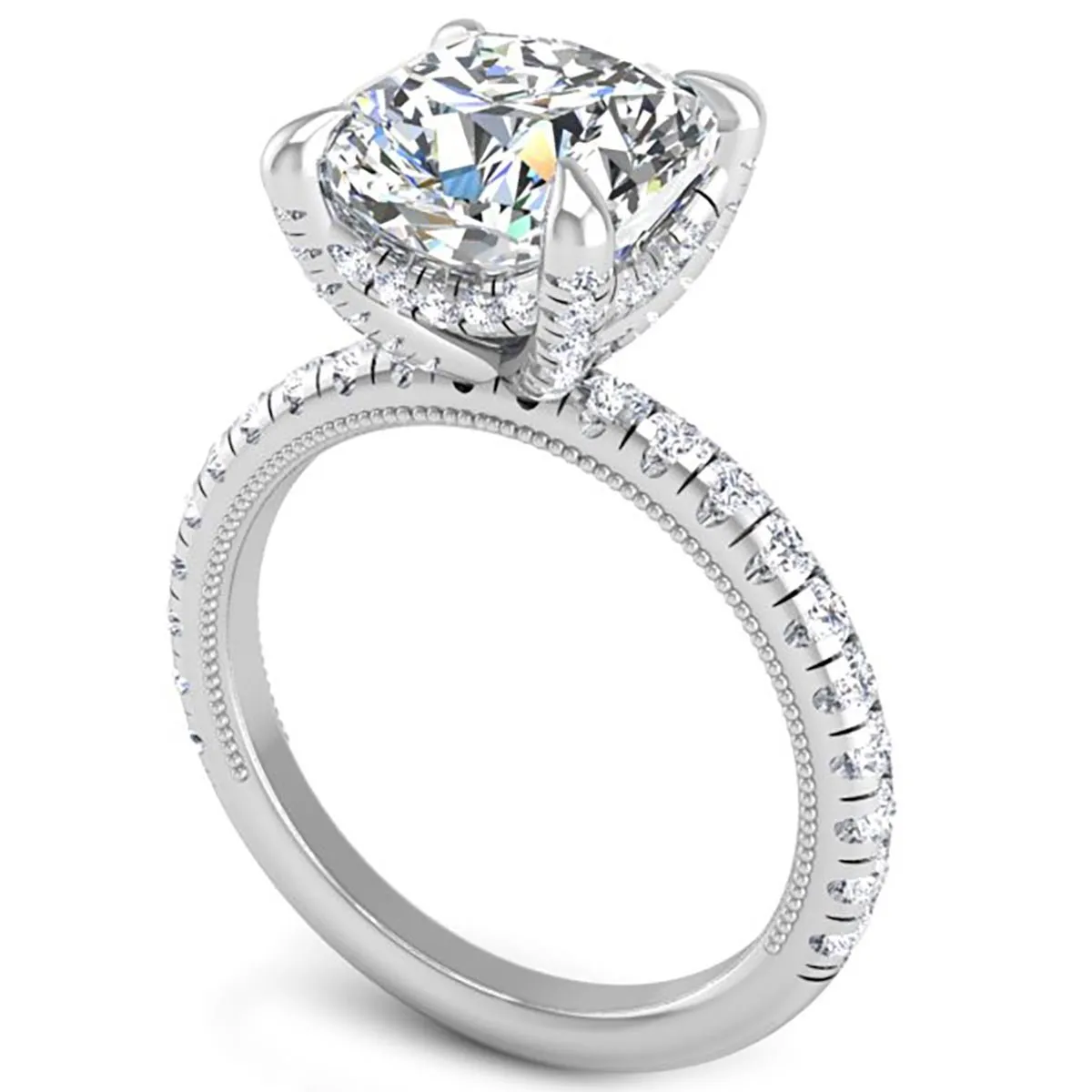 Ben Garelick 4 Carat Cushion Cut Orion Diamond Engagement Ring