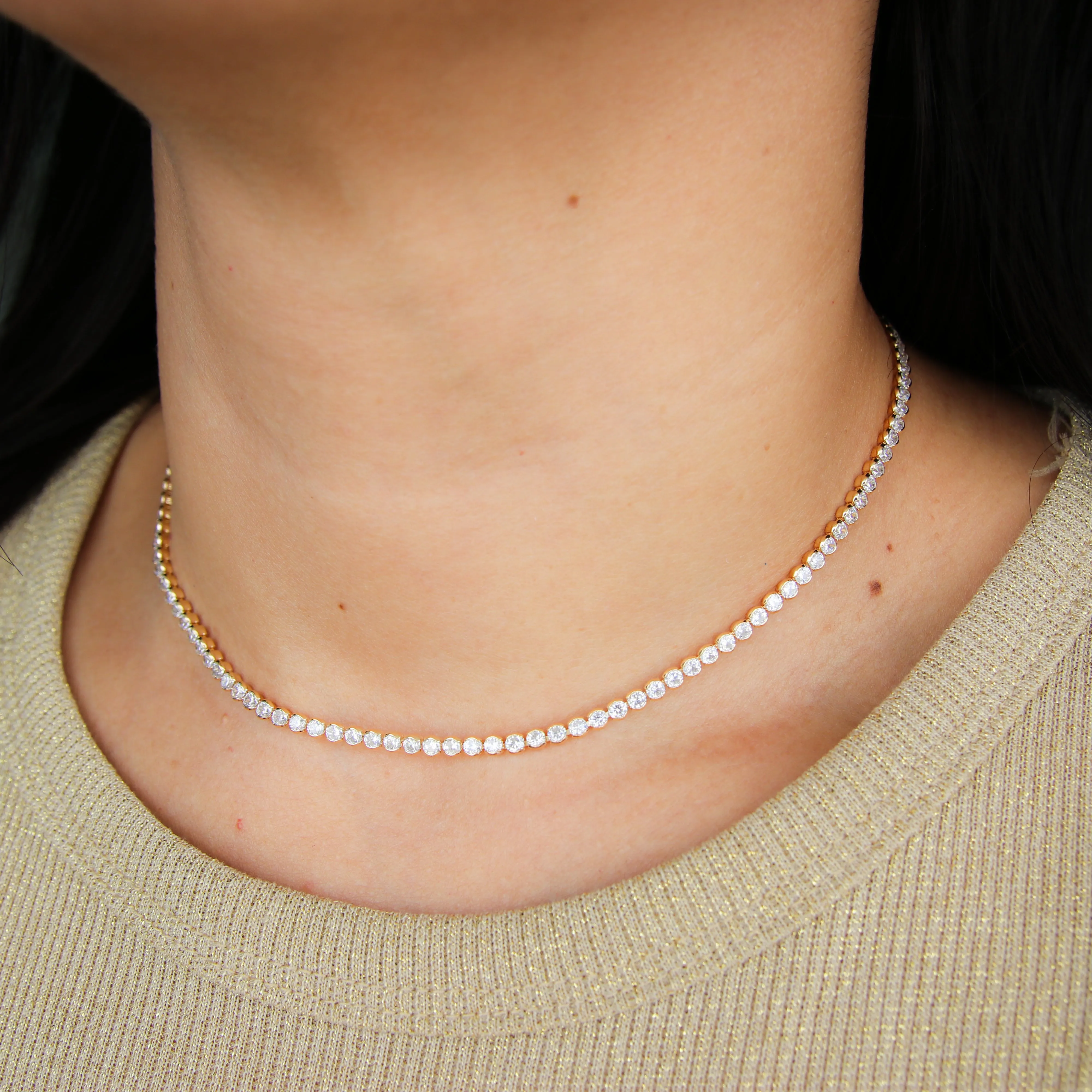 Bezel Tennis Choker