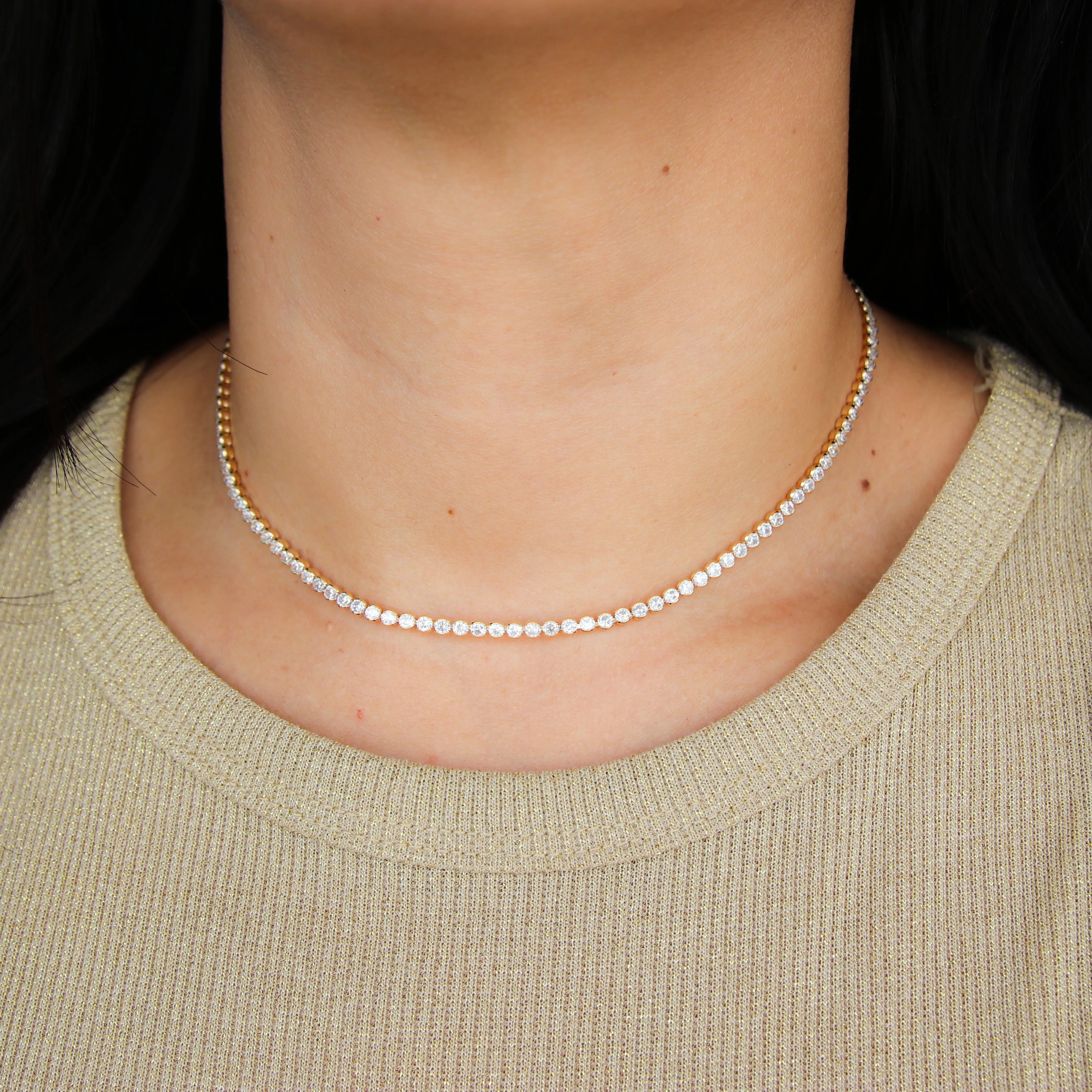 Bezel Tennis Choker