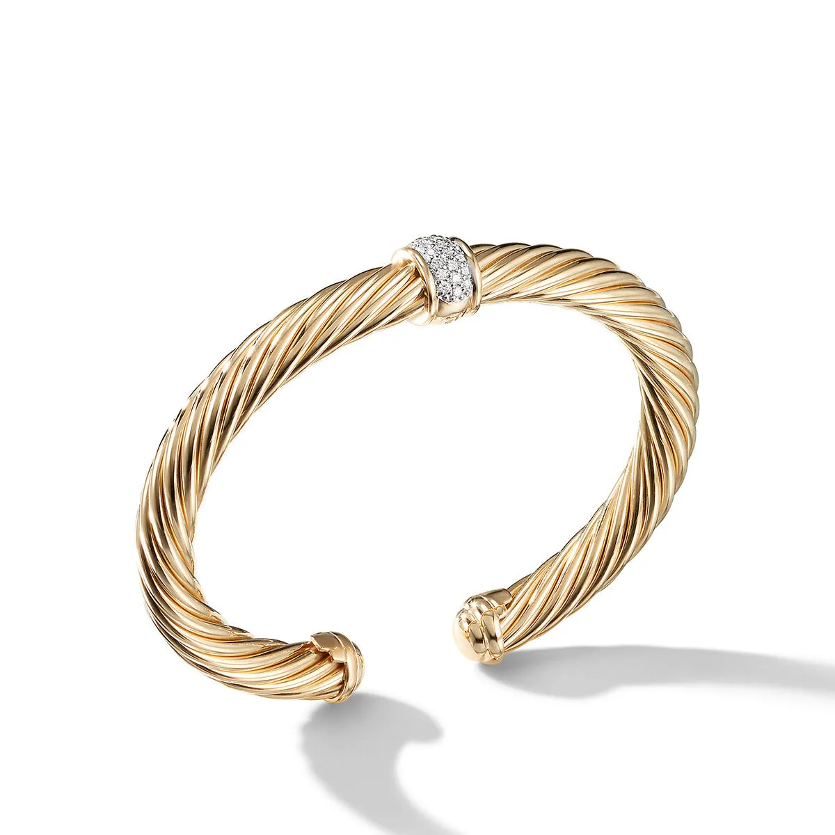 Cable Classics Bracelet with Diamonds in 18K Gold