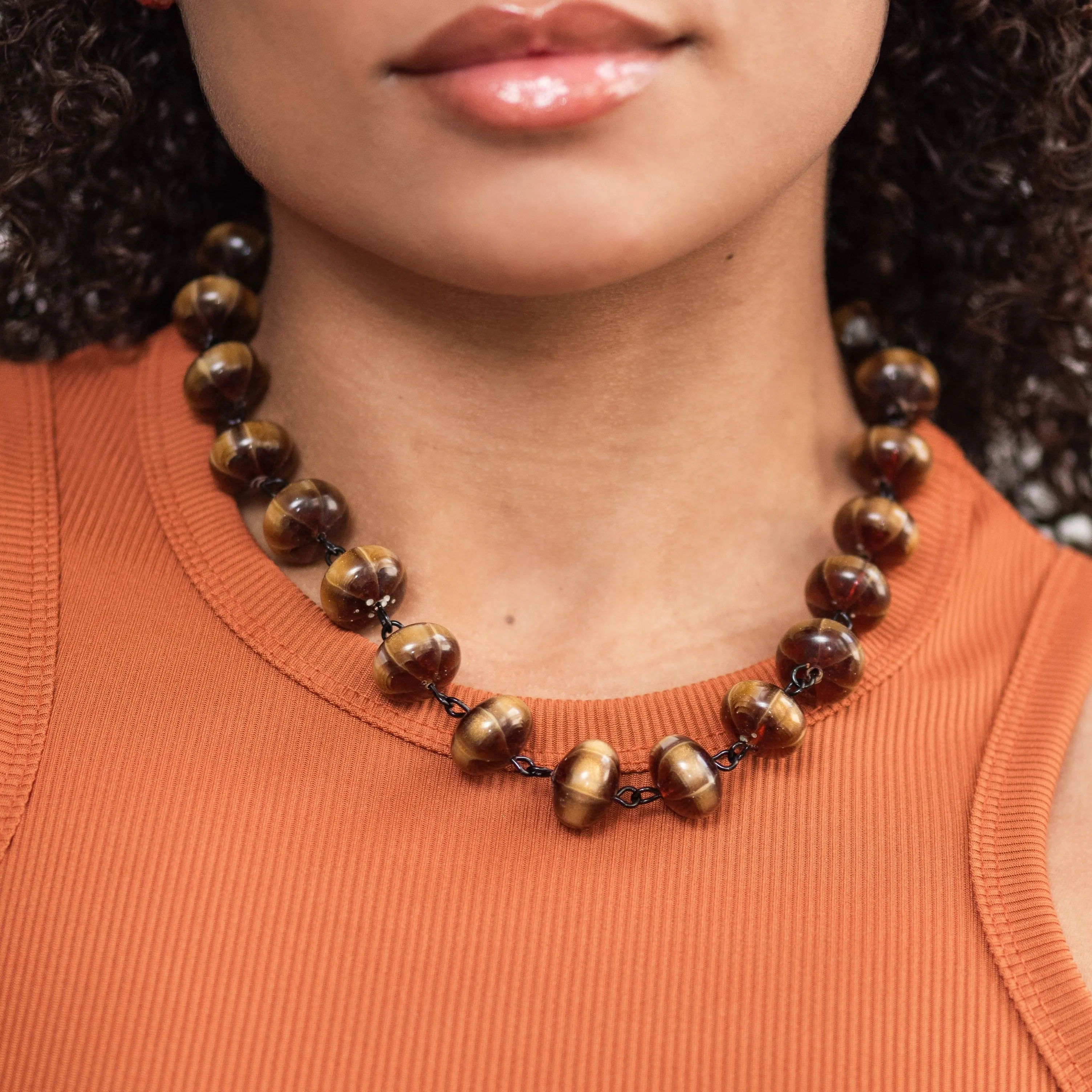 Caramel Moonglow Amelia Necklace