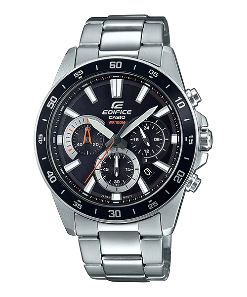 Casio Edifice Standard Chronograph Silver Stainless Steel Watch EFV570D-1A EFV-570D-1A