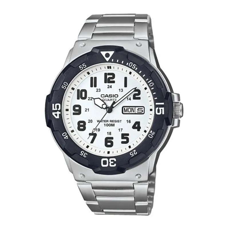 Casio Men's Standard Analog Silver Stainless Steel Band Watch MRW200HD-7B MRW-200HD-7B