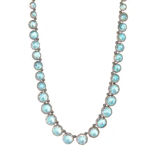 Catherine Round Rivière Necklace - Round White Quartz