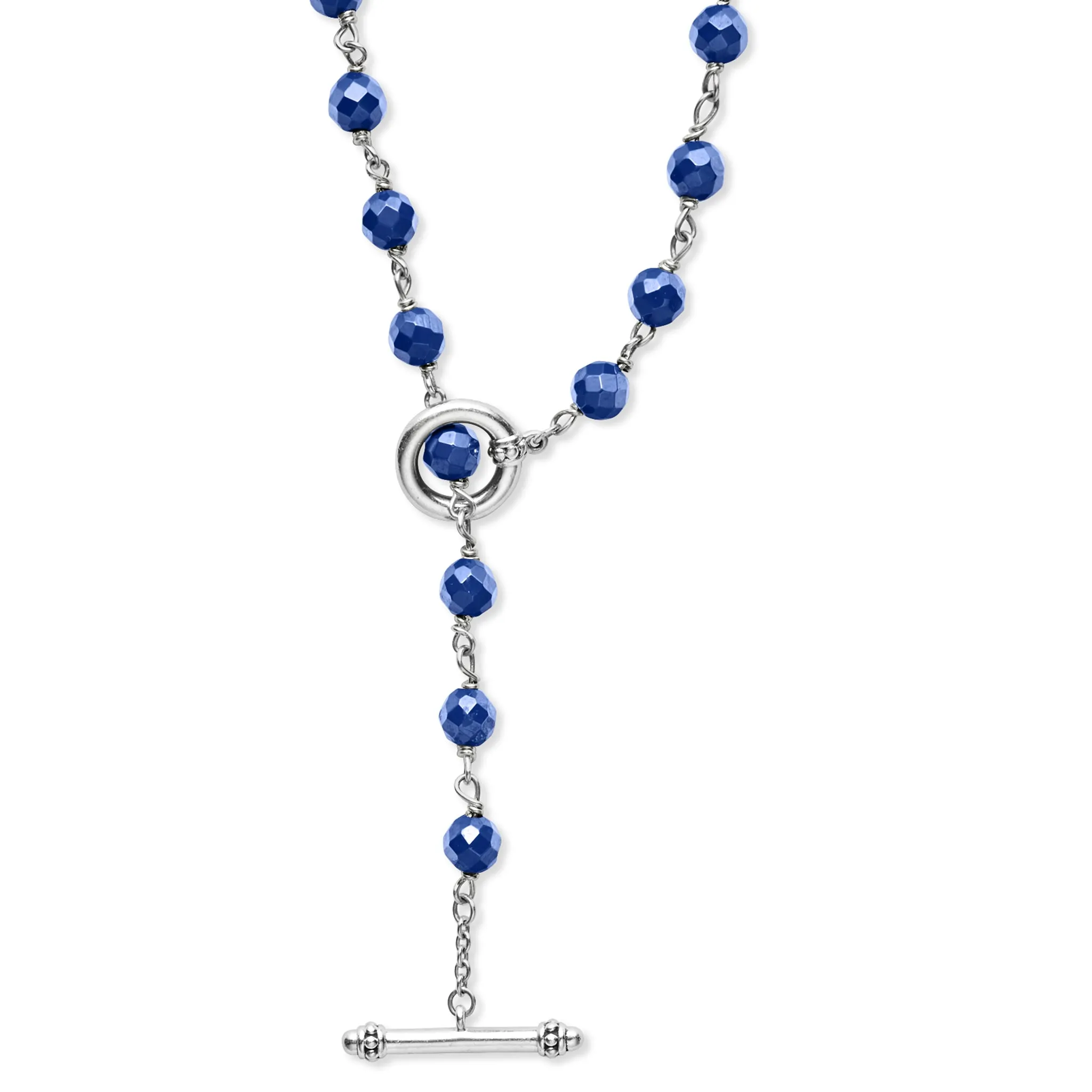 Caviar Icon Long Ultramarine Ceramic Beaded Necklace