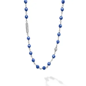 Caviar Icon Long Ultramarine Ceramic Beaded Necklace