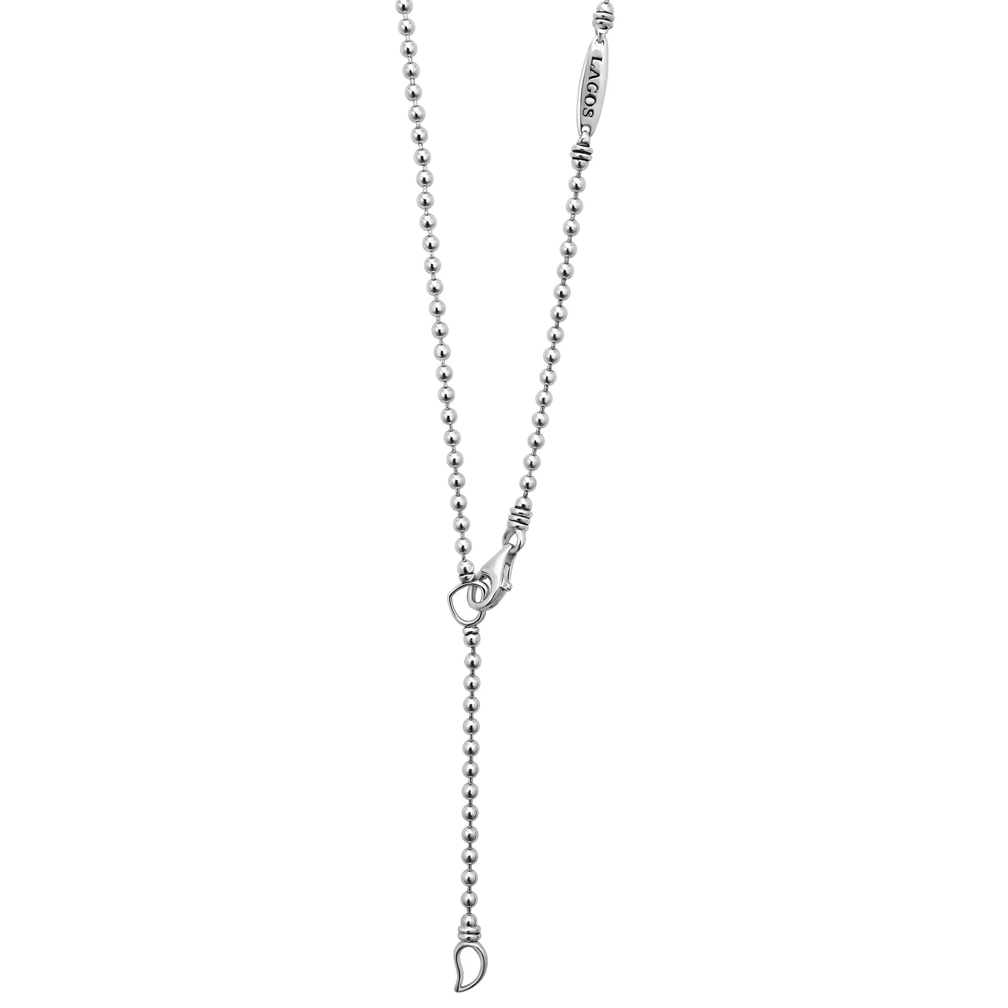 Caviar Spark Large Linear Diamond Pendant Necklace