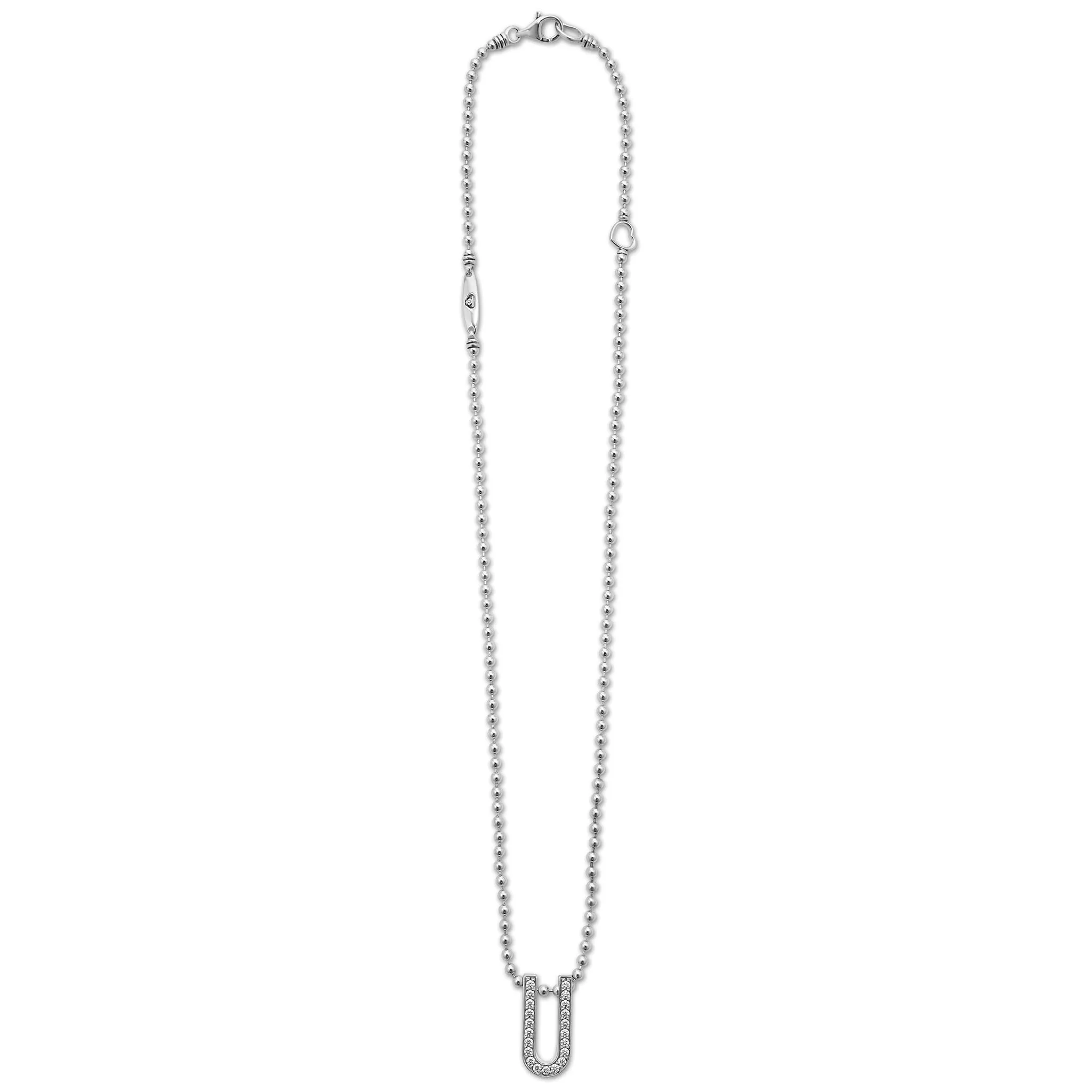 Caviar Spark Large Linear Diamond Pendant Necklace