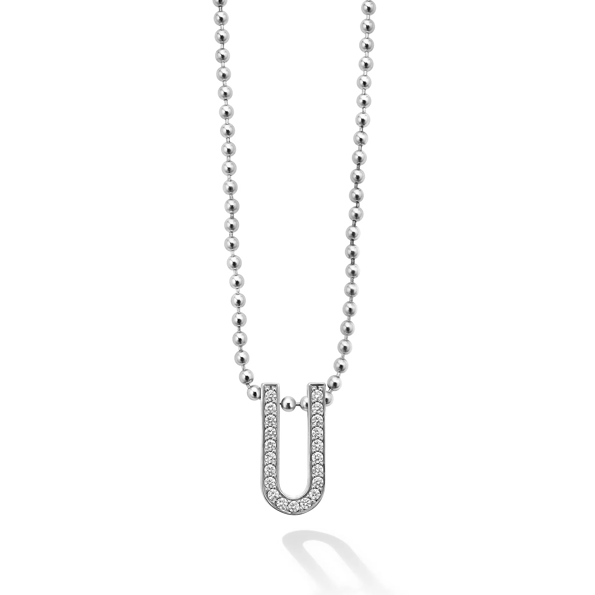 Caviar Spark Large Linear Diamond Pendant Necklace