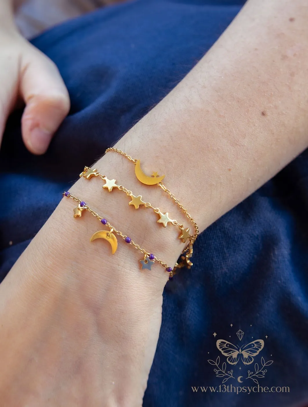 Celestial stainless steel bracelet set