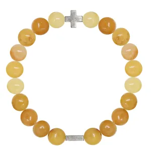 Citrine & Silver Elastic Bracelet