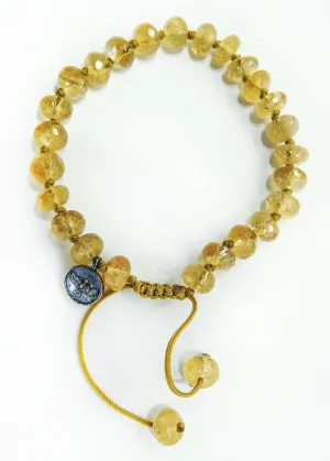 Citrine Quartz Crystal Bracelet