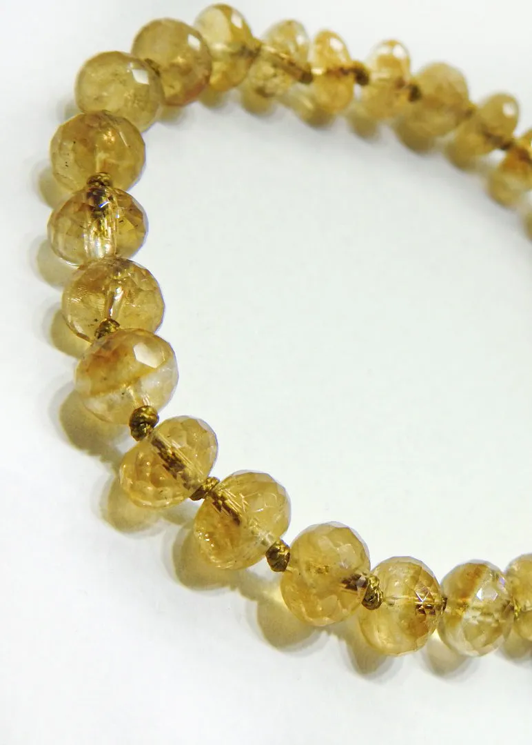 Citrine Quartz Crystal Bracelet