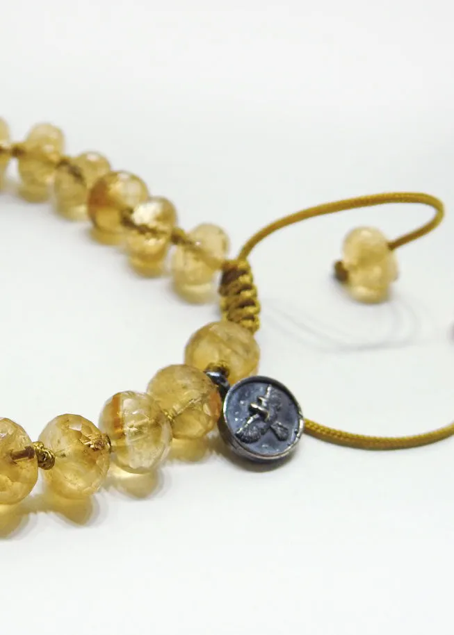 Citrine Quartz Crystal Bracelet