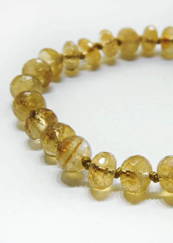 Citrine Quartz Crystal Bracelet