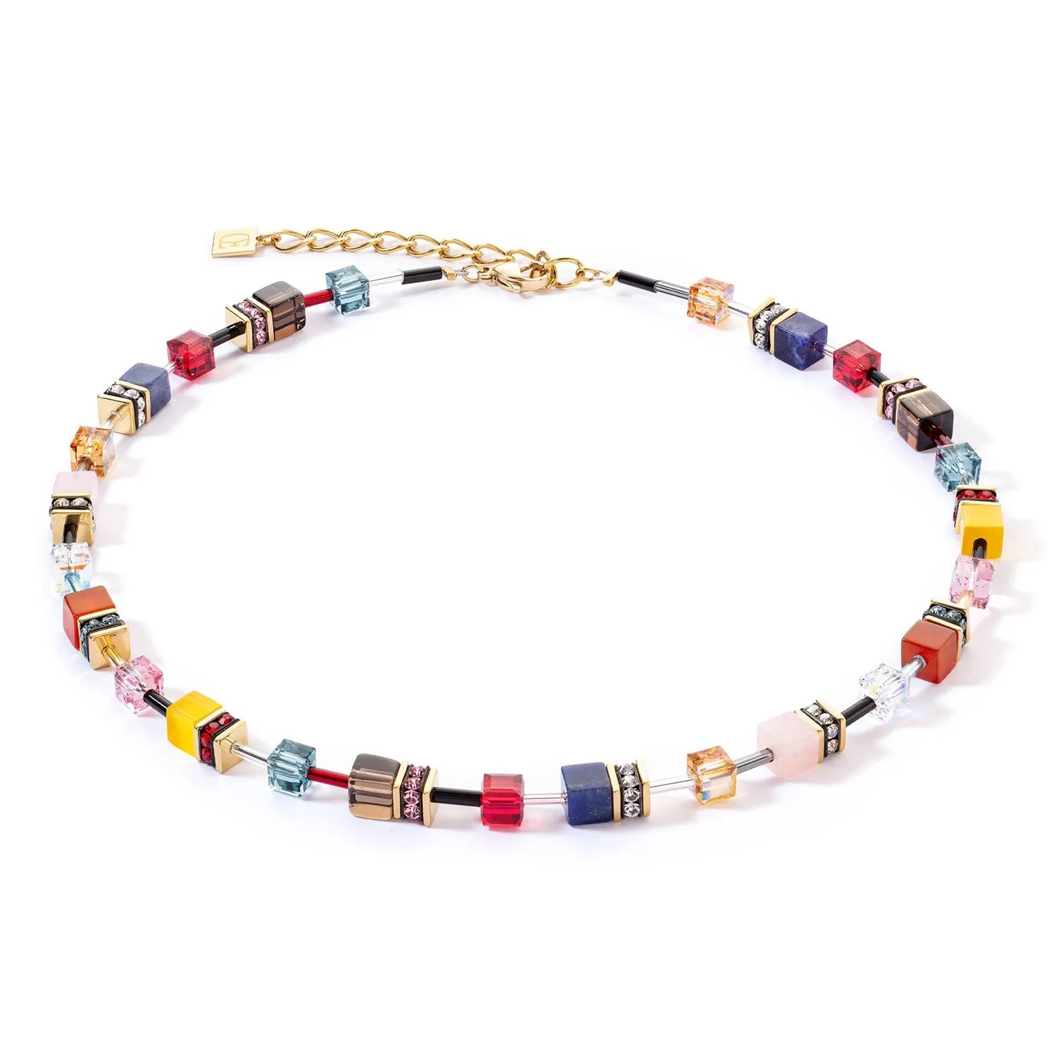 Coeur De Lion GeoCUBE® Iconic Precious Multicolour Necklace