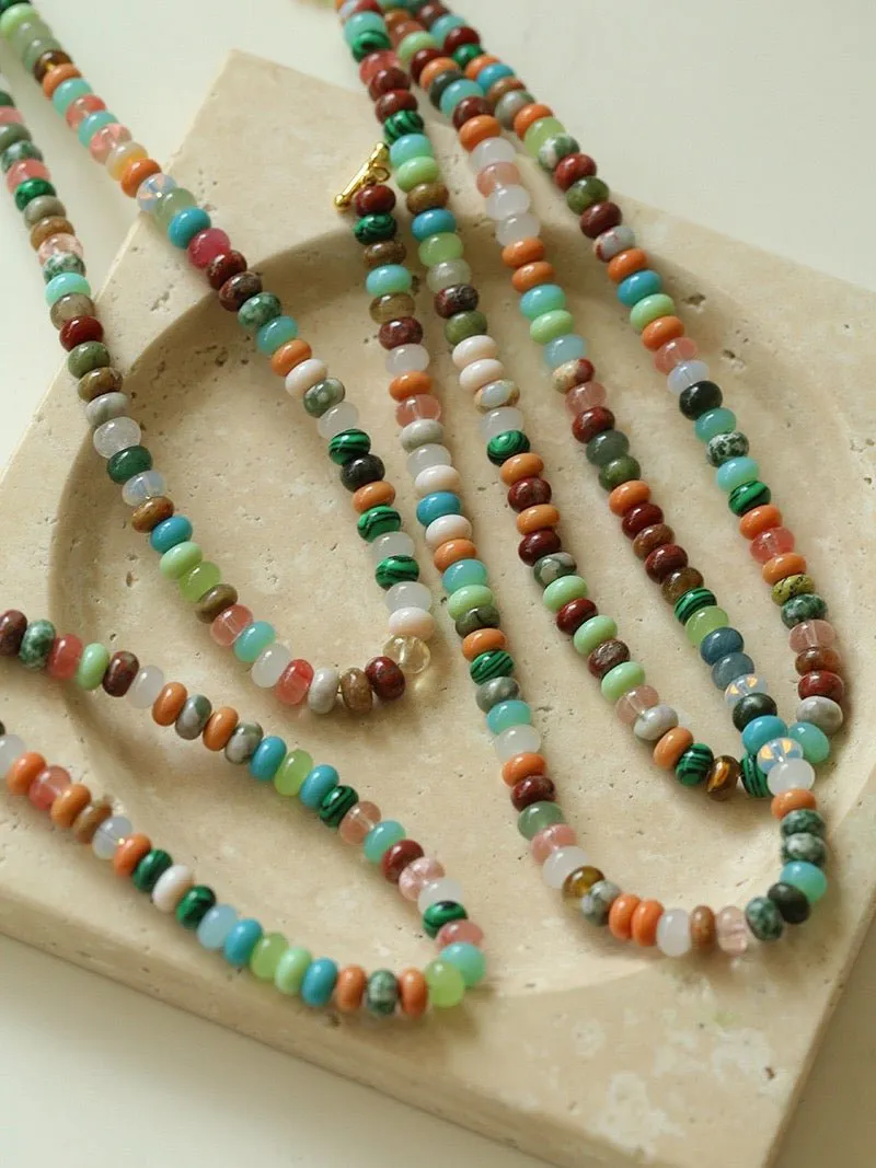 Colorful Stone Beaded Necklaces