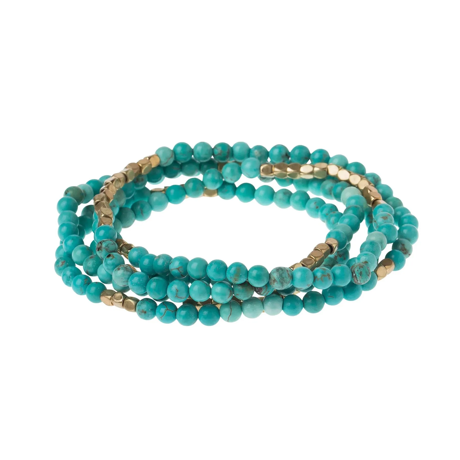 Convertible Beaded Stone Wrap Necklace Bracelet